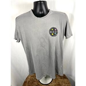 Maui & Sons Surf Graphic Tee Gray Size M Vintage Look